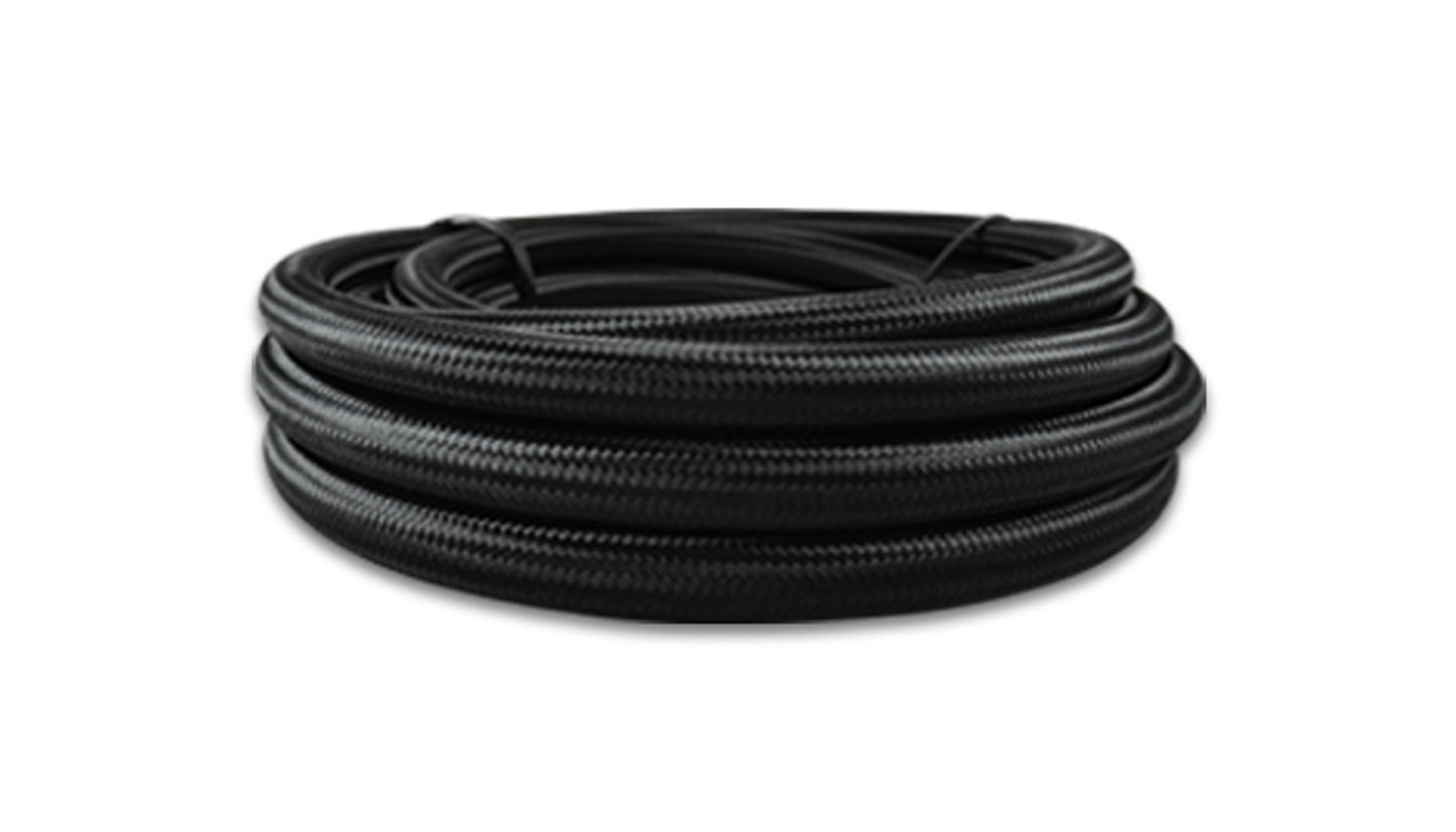 Vibrant Performance Hose - Black Nylon Braided PTFE Flex Hose - 12 AN - 10 ft - Braided Nylon / PTFE - Black - Each