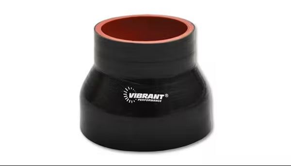 Vibrant Performance Tubing Coupler - Straight - Reducer - 0.200 in Thick Wall - 2-1/2 in Inlet - 3 in Outlet - 4-1/2