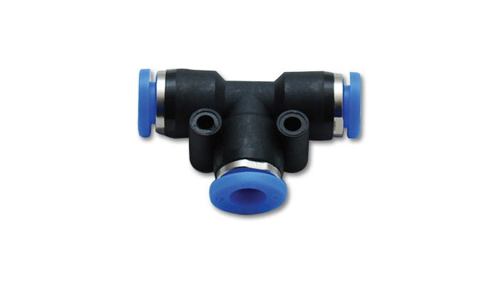 Vibrant Performance Fitting - Adapter Tee - 1/4 in Female Pushlock x 1/4 in Female Pushlock x 1/4 in Female Pushlock -