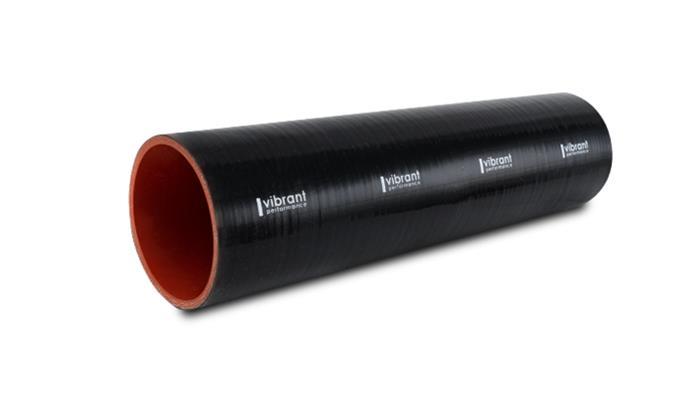 Vibrant Performance Tubing Coupler - Straight - 3-1/2 in ID - 12 in Long - Silicone - Black - Each