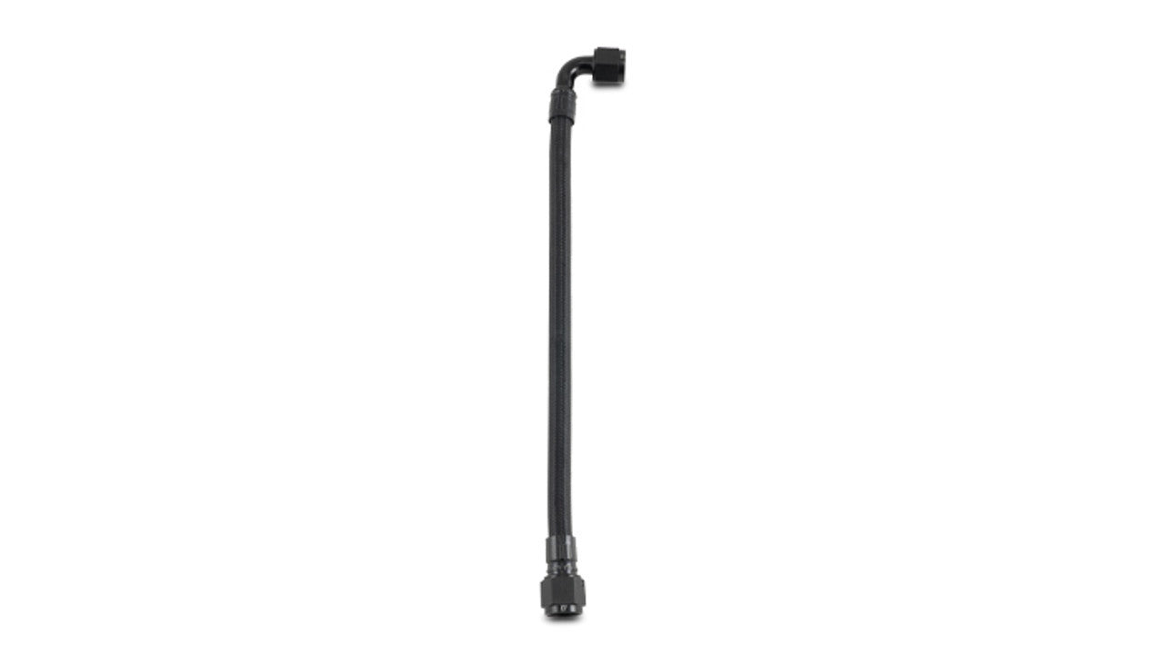 Vibrant Performance AN Hose Assembly - 12 in Long - 6 AN Hose - 6 AN Straight Female to 6 AN 90 Degree Female -