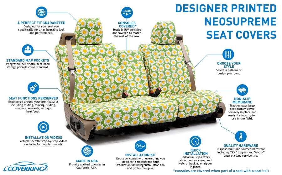 Custom Seat Cover Neosupreme Designer Print