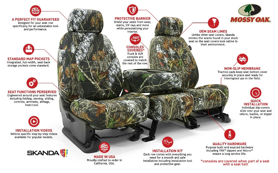 Custom Seat Cover Neosupreme Camo Mossy Oak Eclipse