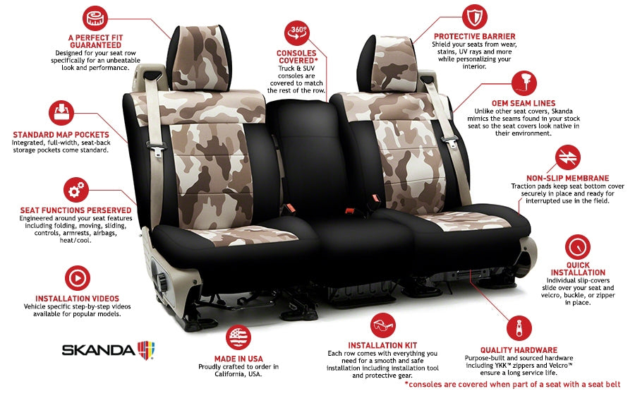 Custom Seat Cover Neosupreme Camo Traditional