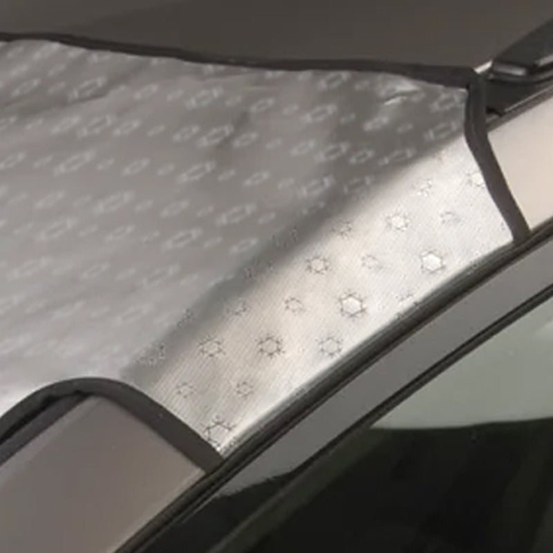 Custom SnowShade attachment flap at a vehicle door