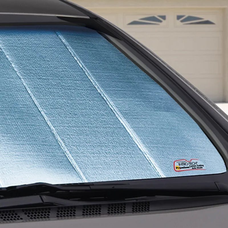 Close view of Premium Folding Sun Shade surface and panel