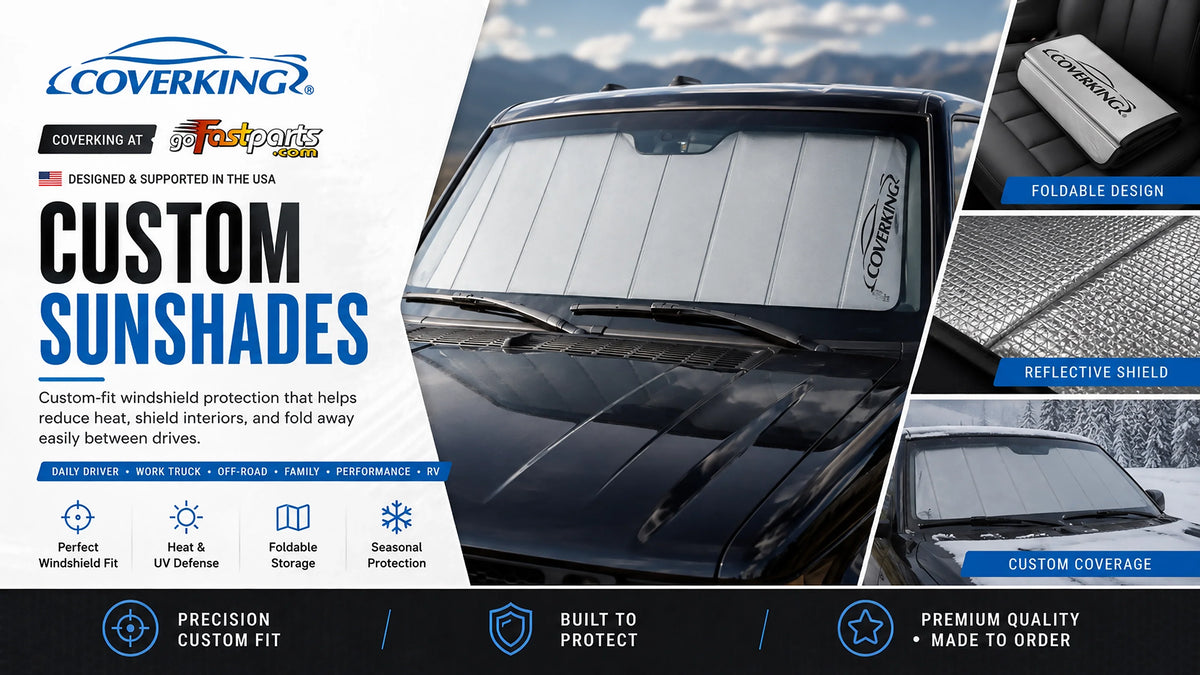 Coverking custom-fit foldable windshield sunshades