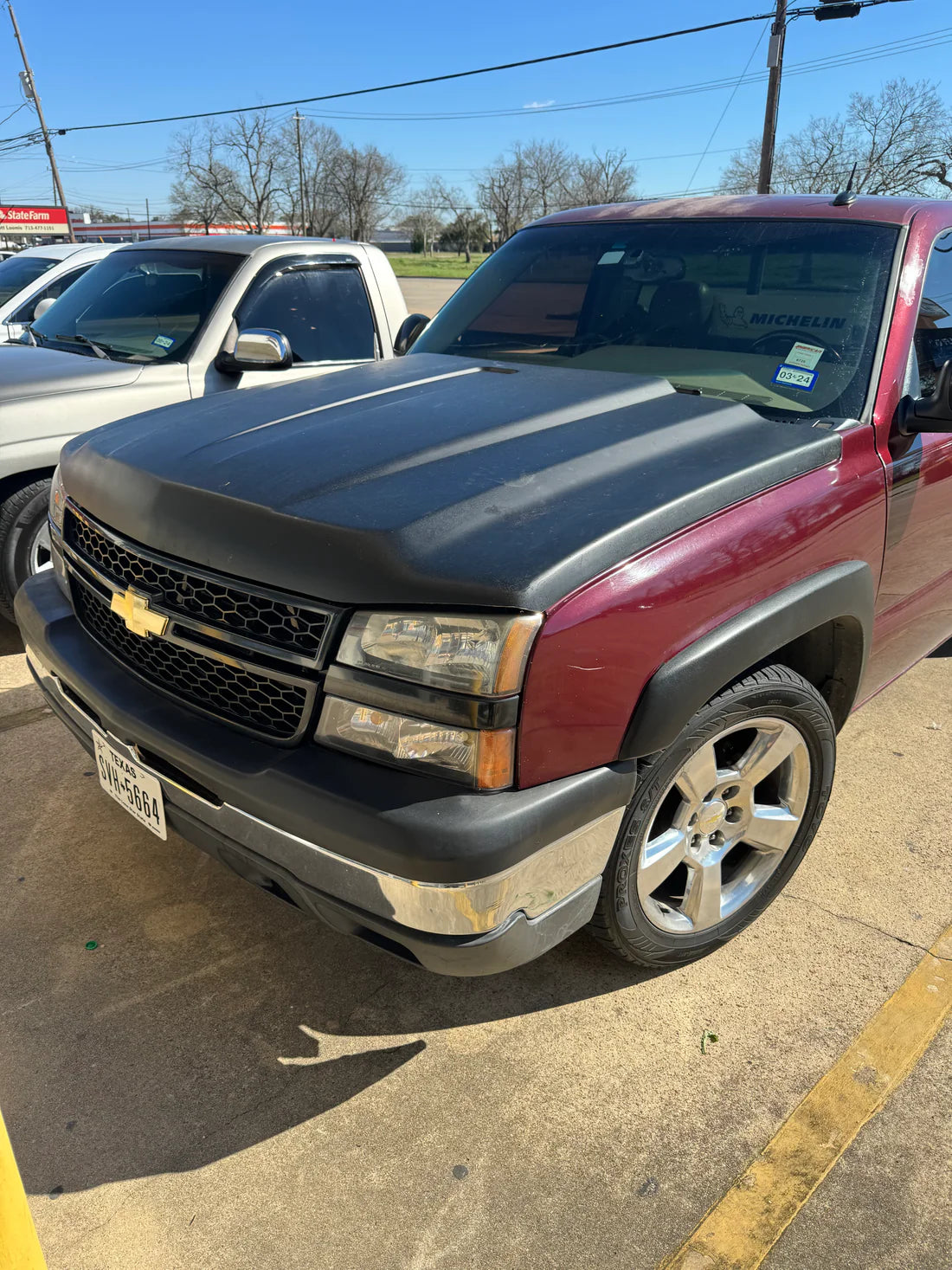 2006-2007 Chevrolet Truck 1 3/4" Cowl Induction Bolt-On Fiberglass Hood - Glasstek H1372 product image