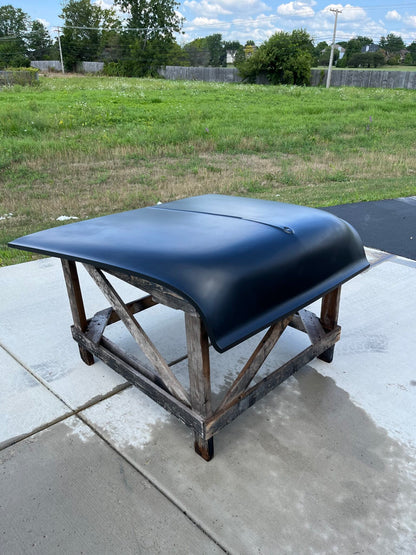 1955 Chevy Stock Flat Pin-On Fiberglass Hood - Glasstek H1073 - view 2