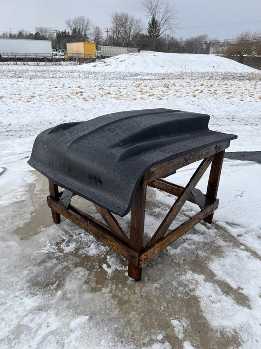 1957 Chevy 4" Cowl Induction Pin-On Fiberglass Hood - Glasstek H1365 product image
