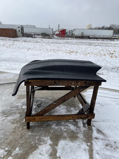 1957 Chevy 4" Cowl Induction Pin-On Fiberglass Hood - Glasstek H1365 - view 3
