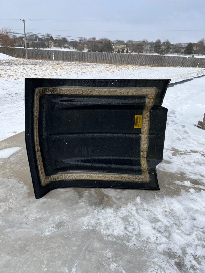 1957 Chevy 4" Cowl Induction Pin-On Fiberglass Hood - Glasstek H1365 - view 4