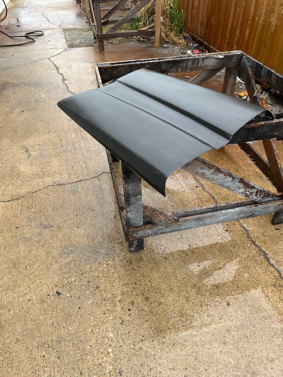1962-1964 Max Wedge Fiberglass Scoop (With Inward Monting Metal Clips); 27 1/2" W X 35"L X 2 1/2" Tall - Glasstek GS006