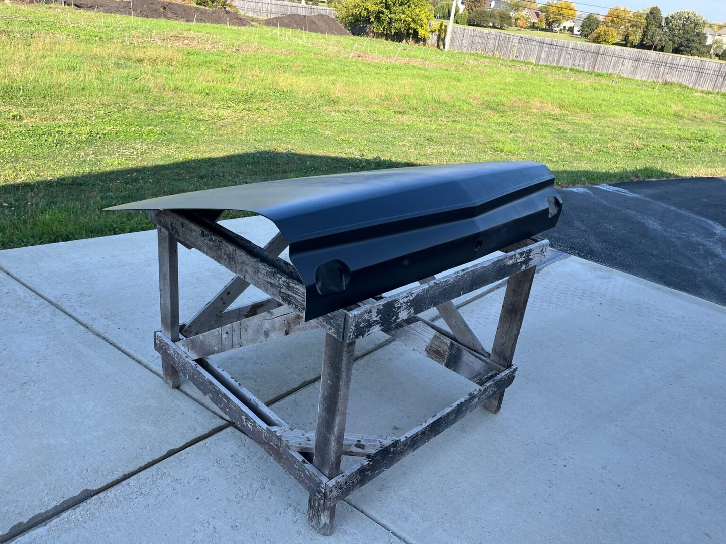 1962 Impala Pin-On Fiberglass Trunk Lid (One Tail Light Marking On Each Side Of Trunk) - Glasstek T1020 - view 2