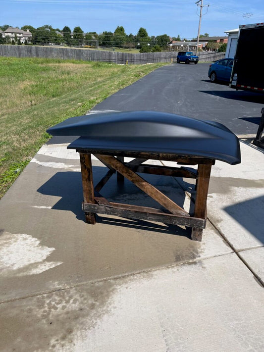 1964-1966 Mustang 5" Sunoco / Bubble Style Pin-On Fiberglass Hood - Glasstek H9108 product image