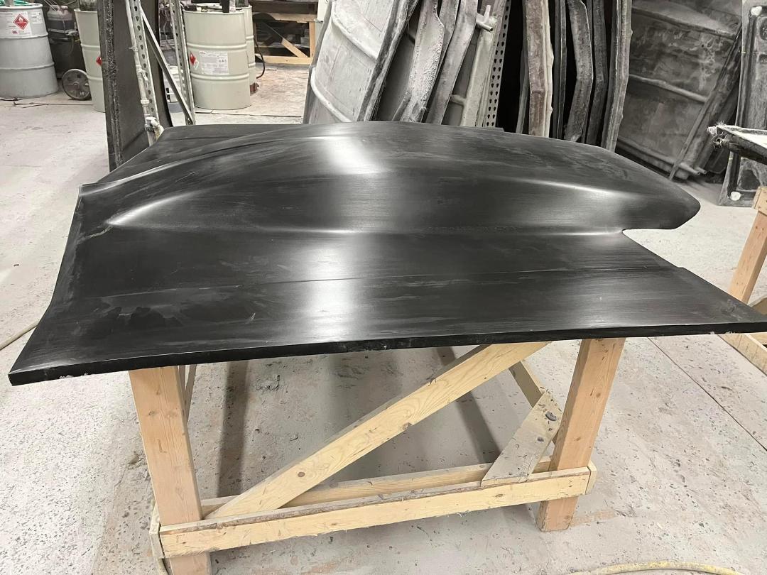 1965-1966 Impala 5" Tall Sunoco / Bubble Style Bolt-On Fiberglass Hood - Glasstek H1363 - view 2