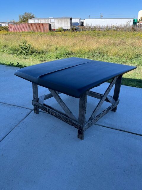 1965 Belvedere Stock Flat Pin-On Fiberglass Hood - Glasstek H7075 - view 2