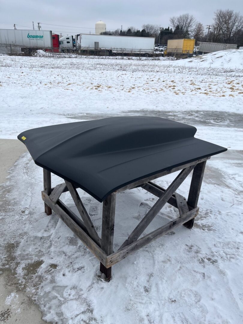 1965 Chevelle 5" Sunoco / Bubble Style Bolt-On Fiberglass Hood - Glasstek H1344 - view 2