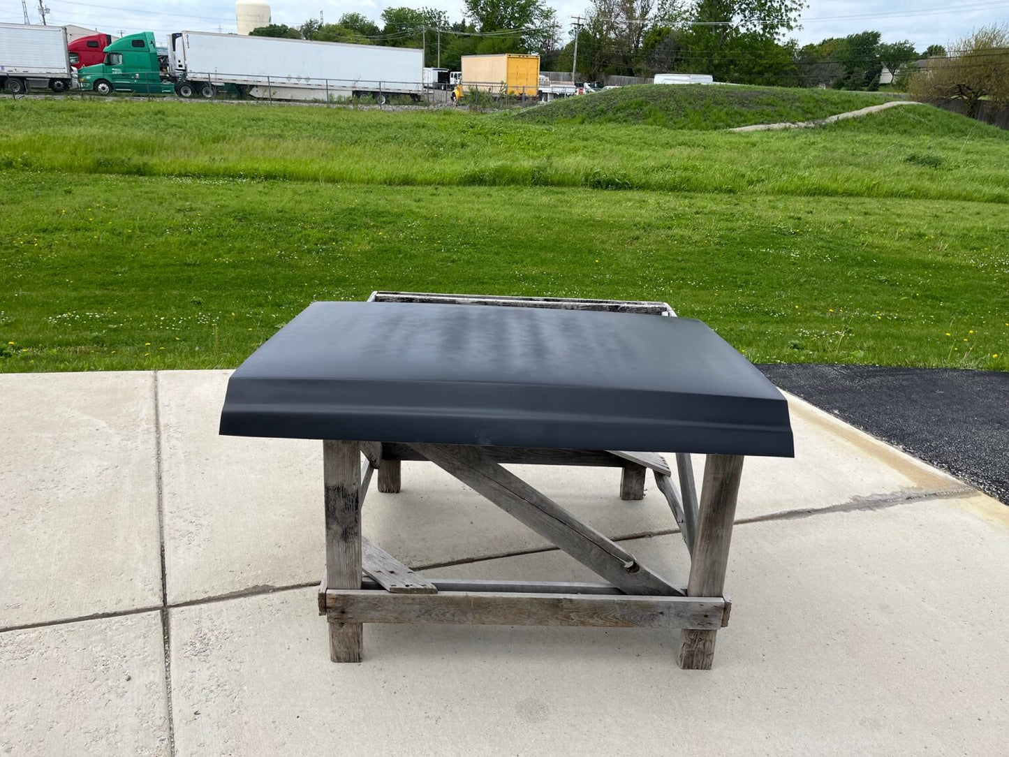 1965 GTO / Lemans Pin-On Fiberglass Trunk Lid - Glasstek T3001 product image