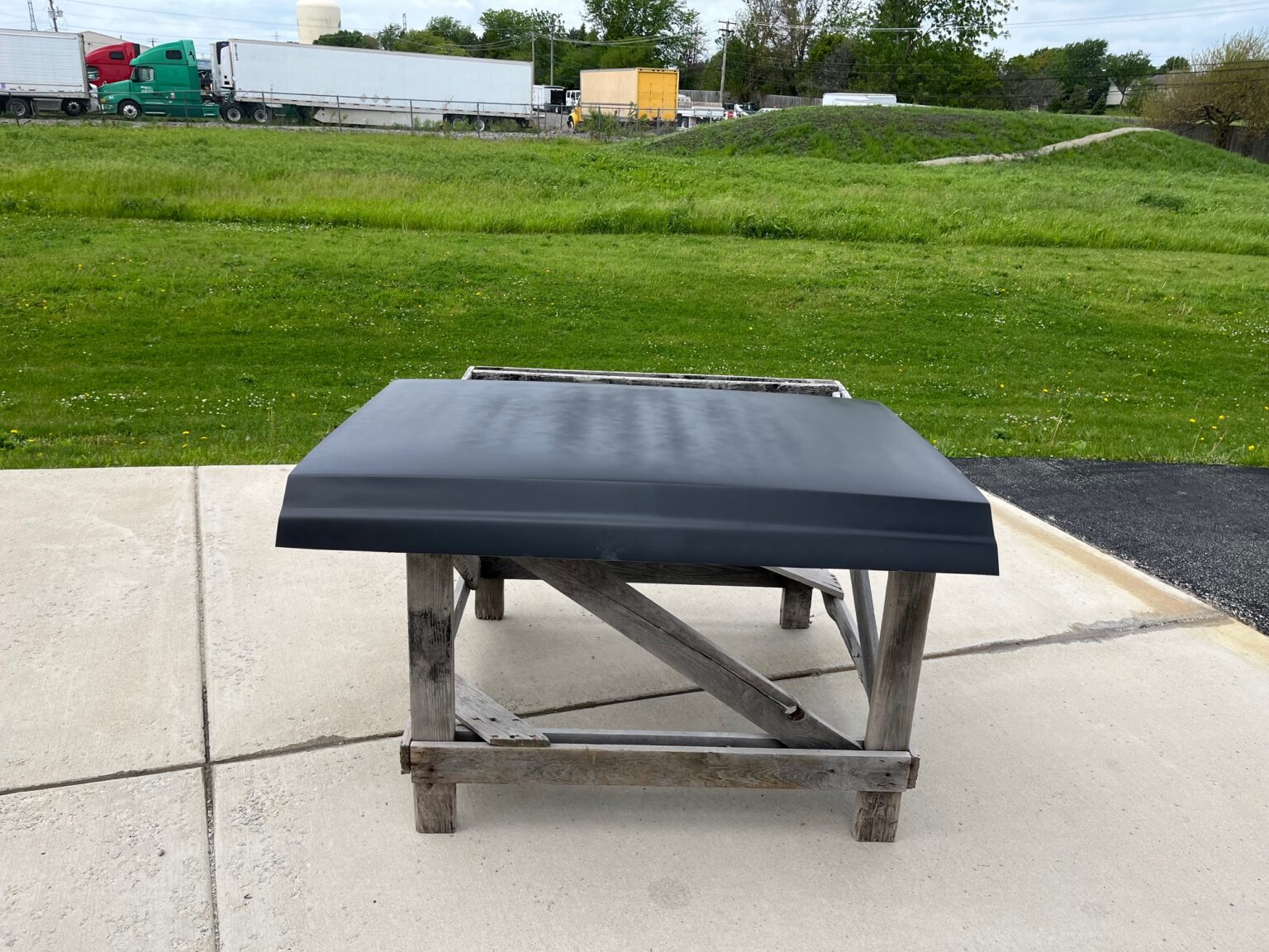 1965 GTO / Lemans Pin-On Fiberglass Trunk Lid - Glasstek T3001 product image