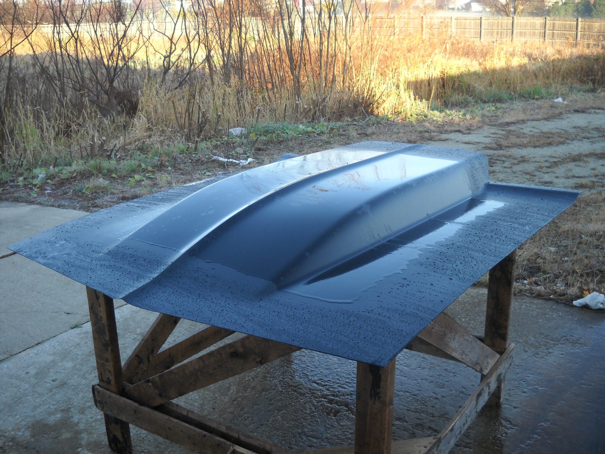 1967-1969 Camaro Full Length 4" Cowl Induction Pin-On Fiberglass Hood With Cowl Panel Extended - Glasstek H1226 product image