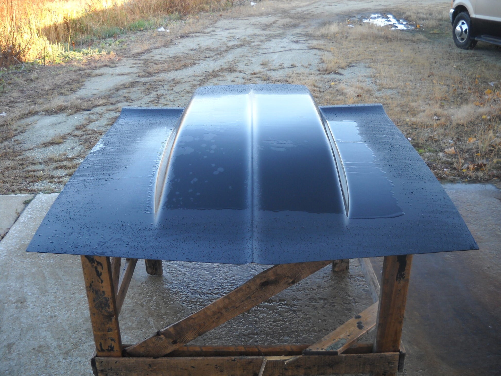 1967-1969 Camaro Full Length 4" Cowl Induction Pin-On Fiberglass Hood With Cowl Panel Extended - Glasstek H1226 - view 2