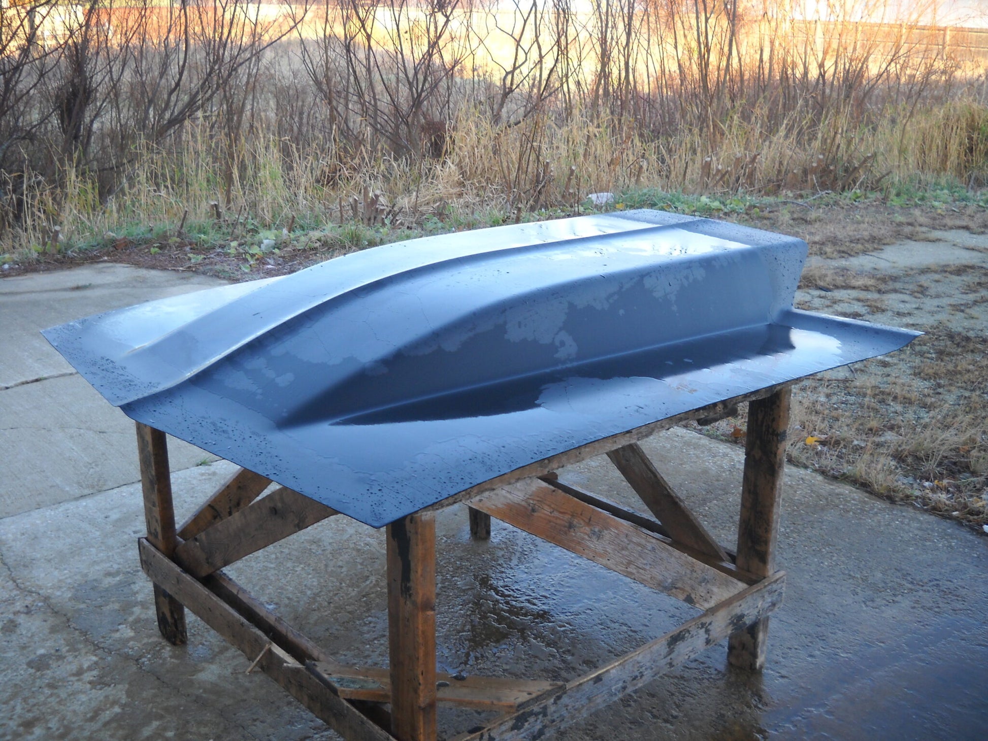 1967-1969 Camaro Full Length 6" Cowl Induction Pin-On Fiberglass Hood With Cowl Panel Extended - Glasstek H1240 product image