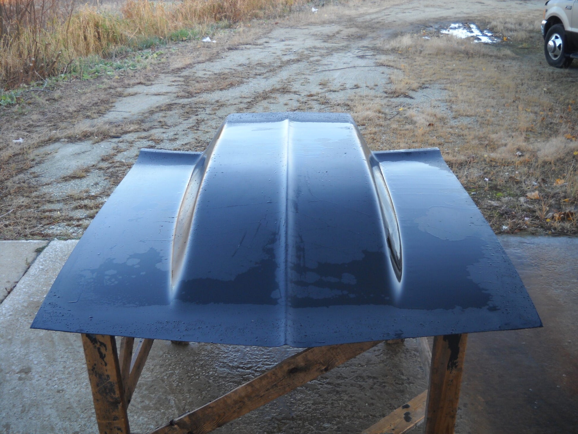1967-1969 Camaro Full Length 6" Cowl Induction Pin-On Fiberglass Hood With Cowl Panel Extended - Glasstek H1240 - view 2