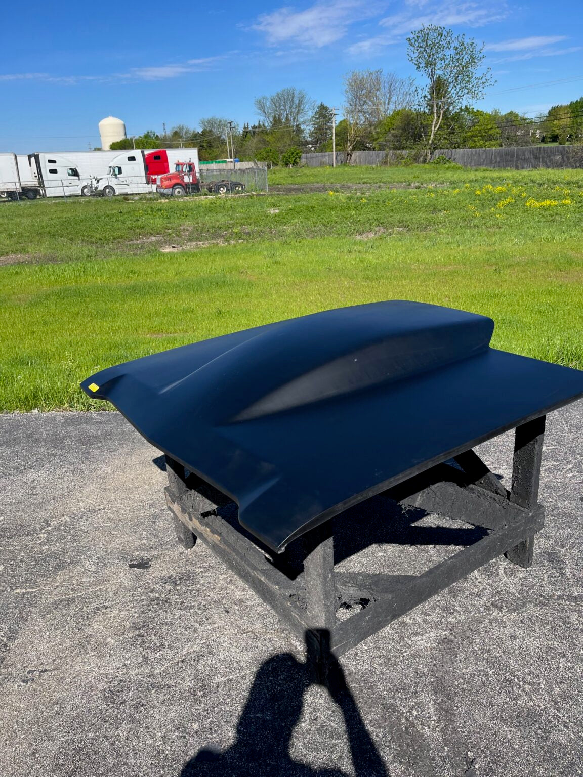 1967-1969 Dart 5" Sunoco / Bubble Style Bolt-On Fiberglass Hood - Glasstek H7088 product image