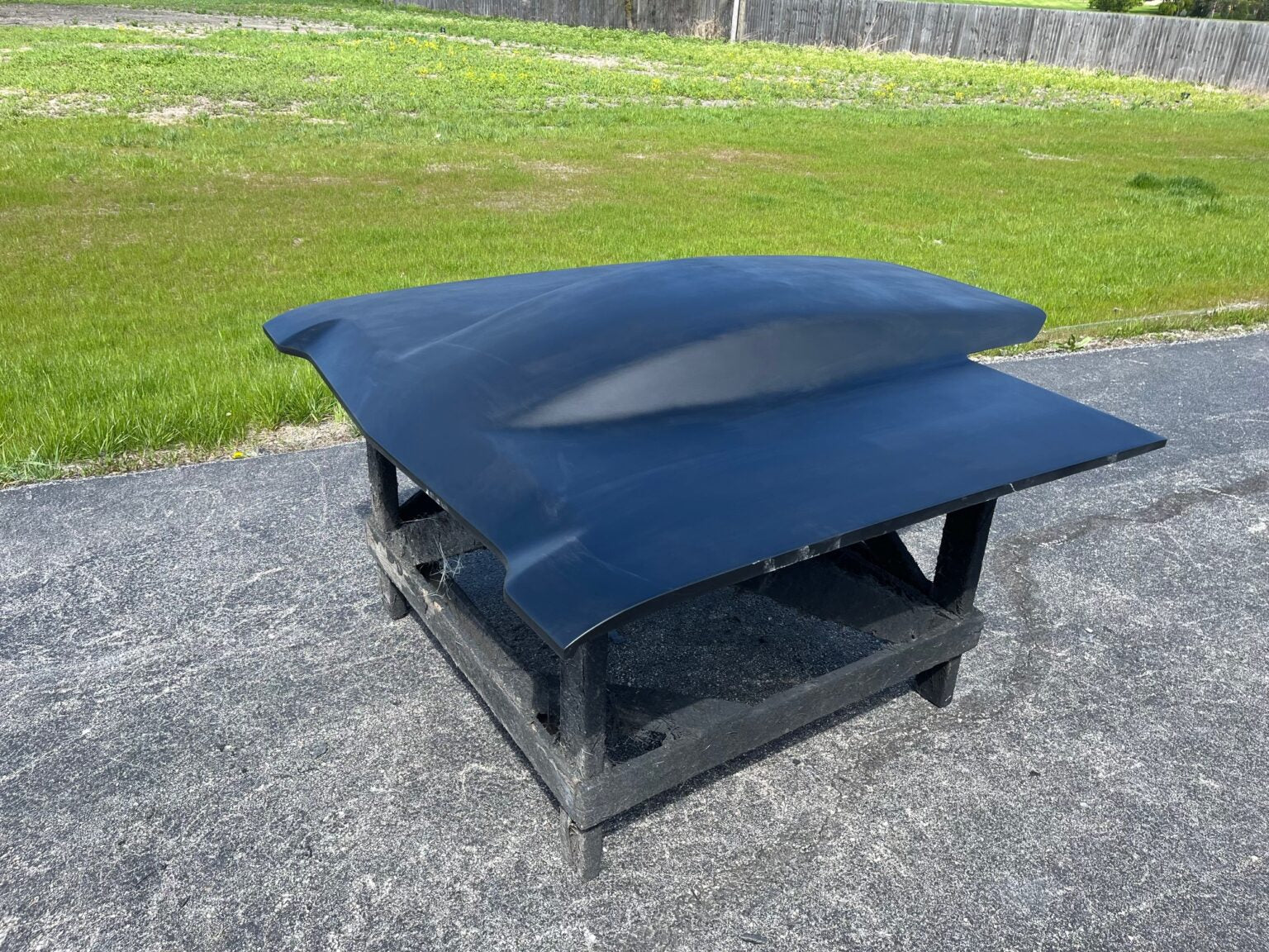1967-1969 Dart 5" Sunoco / Bubble Style Pin-On Fiberglass Hood - Glasstek H7087 - view 2