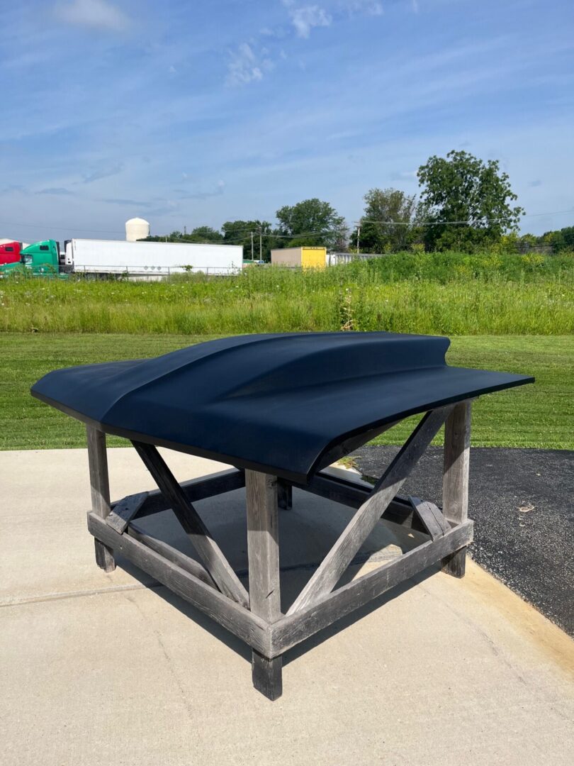 1967 Chevelle 4" Cowl Induction Pin-On Fiberglass Hood - Glasstek H1121 - view 2