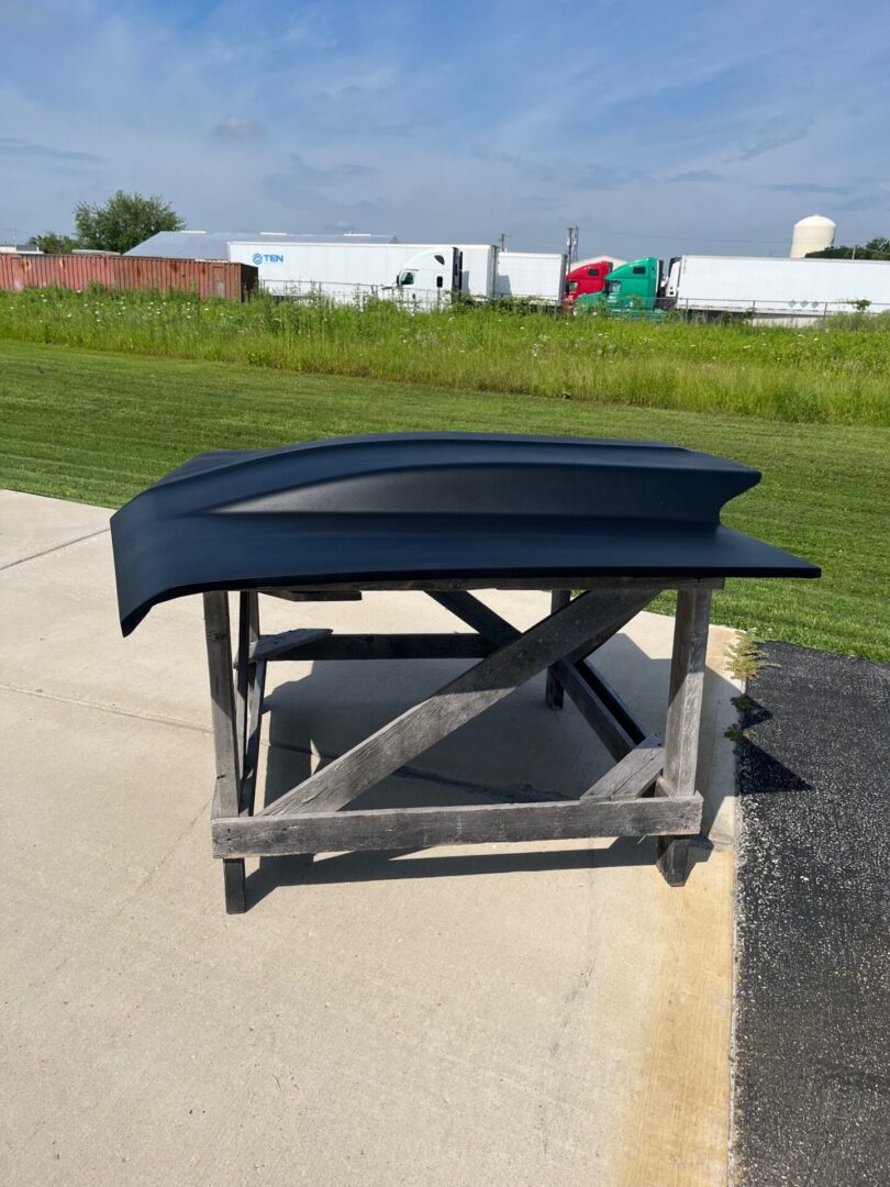 1967 Chevelle 4" Cowl Induction Pin-On Fiberglass Hood - Glasstek H1121 - view 3