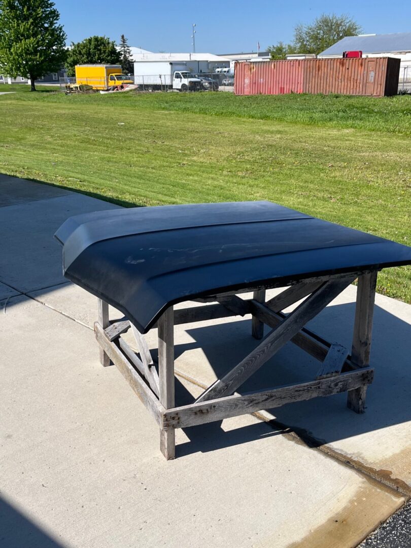 1967 Impala Stock Flat Bolt-On Fiberglass Hood - Glasstek H1080 - view 2