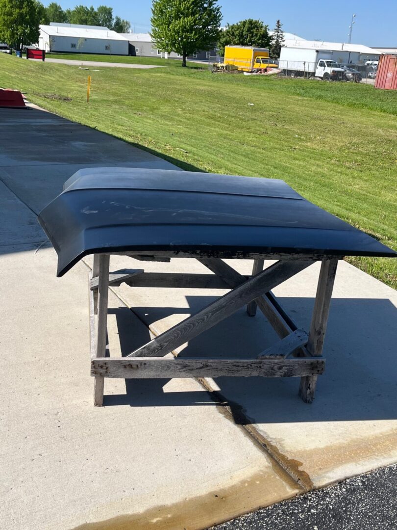 1967 Impala Stock Flat Bolt-On Fiberglass Hood - Glasstek H1080 - view 3