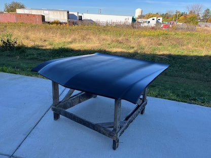 1968-1969 Skylark Stock Flat Bolt-On Fiberglass Hood - Glasstek H5015 product image