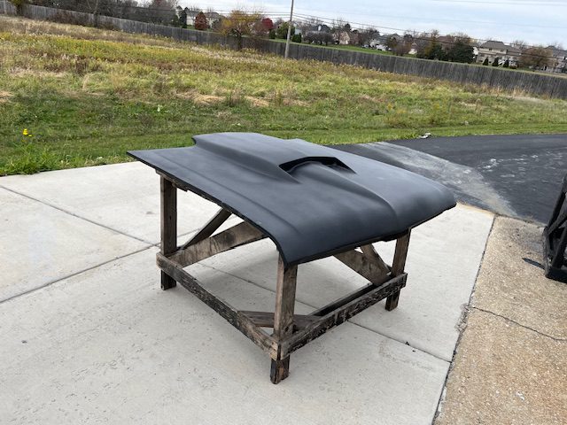 1968-1974 Nova / Chevy Ii "Stinger" Style Bolt-On Fiberglass Hood - Glasstek H1249 - view 2