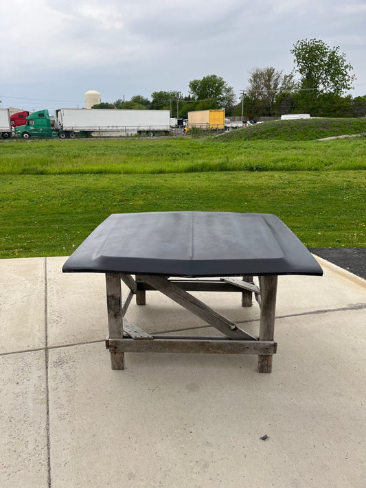1968 Galaxy Stock Flat Bolt-On Fiberglass Hood - Glasstek H9103 product image