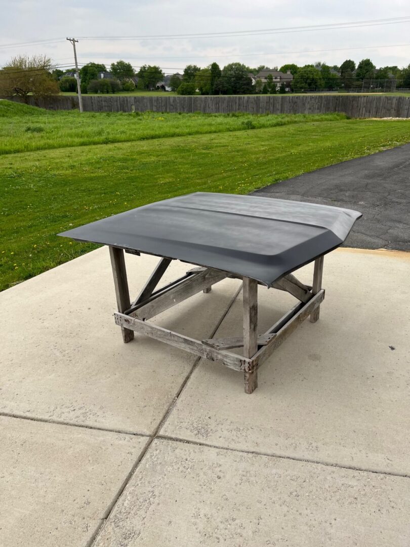 1968 Galaxy Stock Flat Bolt-On Fiberglass Hood - Glasstek H9103 - view 2