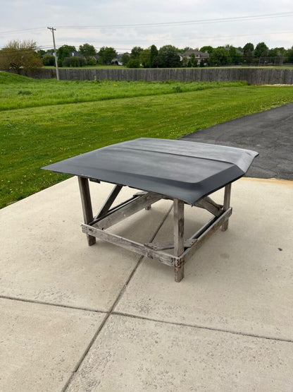 1968 Galaxy Stock Flat Bolt-On Fiberglass Hood - Glasstek H9103 - view 2