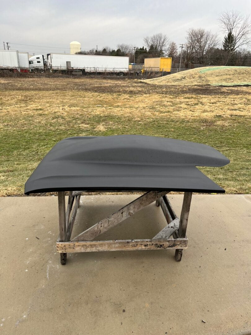 1970-1972 Dart / Demon 5" Sunoco / Bubble Style Pin-On Fiberglass Hood Scoop Extended To W/S - Glasstek H7091 - view 3