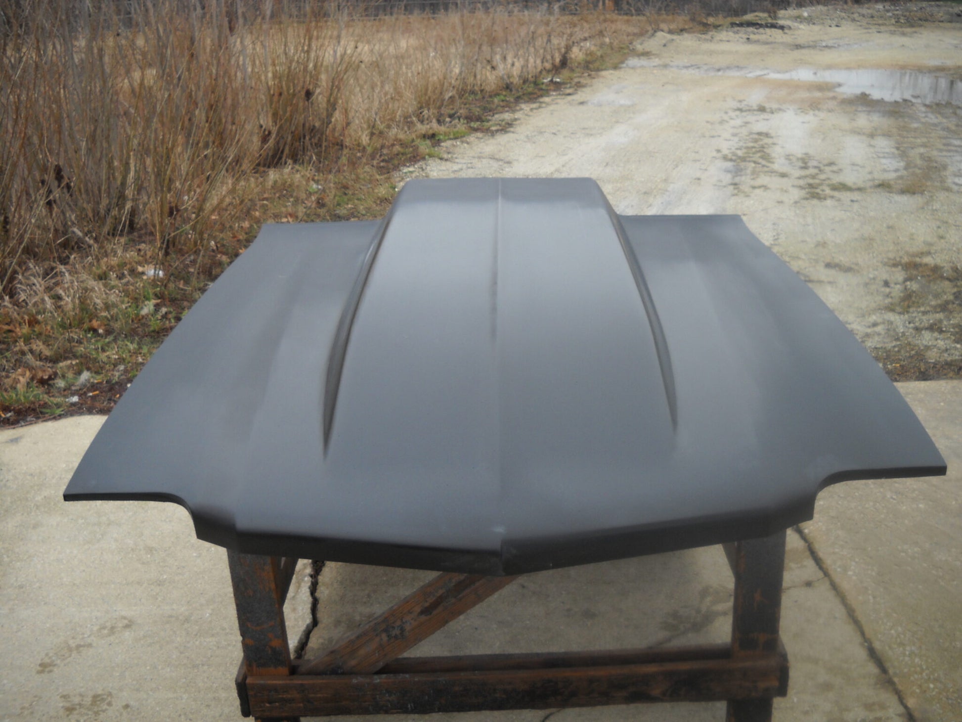 1970-1972 Monte Carlo 4" Cowl Induction Bolt-On Fiberglass Hood - Glasstek H1084 - view 2