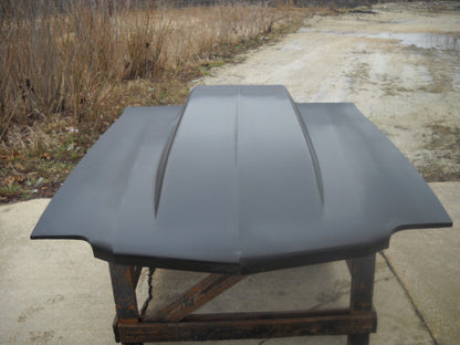 1970-1972 Monte Carlo 4" Cowl Induction Bolt-On Fiberglass Hood - Glasstek H1084 - view 2