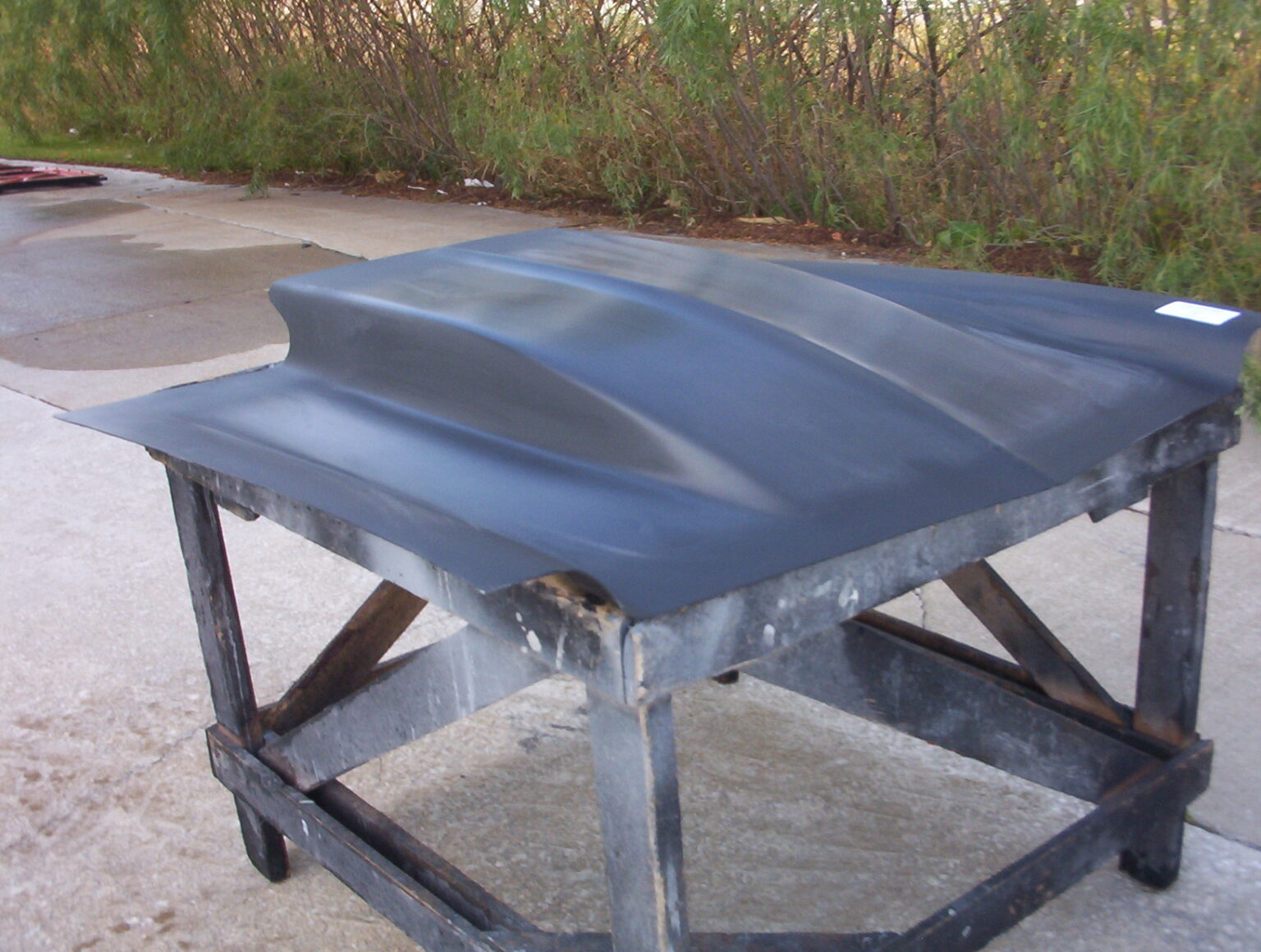 1970-1977 Vega 4" Cowl Induction Pin-On Fiberglass Hood - Glasstek H1171 - view 2