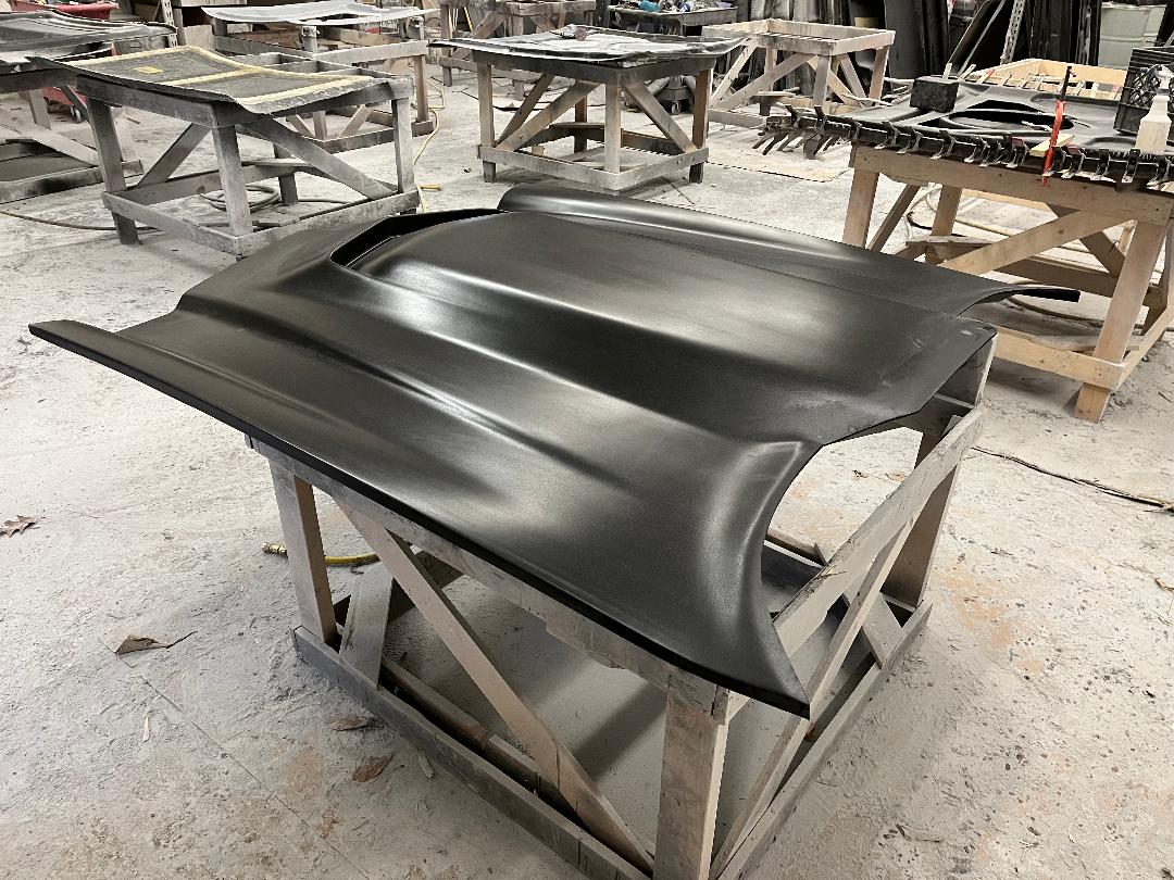 1970-1981 Camaro L88 Bolt-On Fiberglass Hood (3 1/2" Tall At Tallest Point) - Glasstek H1355 product image