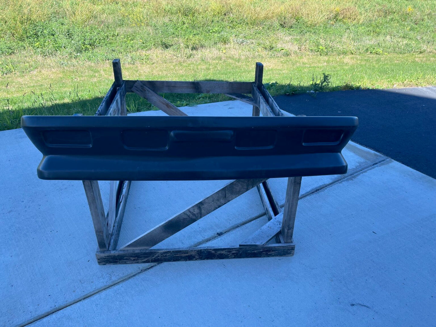 1972-1979 Chevy Luv Pick Up Truck Front Fiberglass Bumper With 4" Front Spoiler (One Piece) - Glasstek SP036 product image