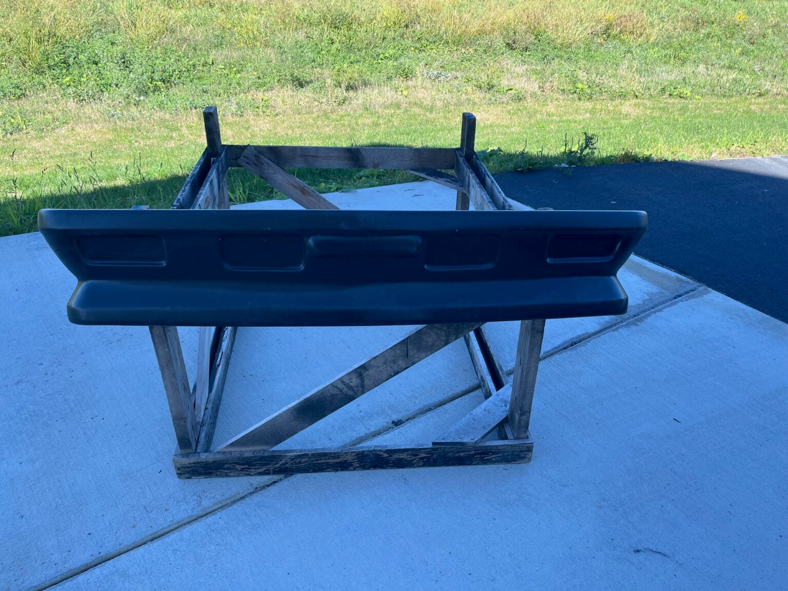 1972-1979 Chevy Luv Pick Up Truck Front Fiberglass Bumper With 4" Front Spoiler (One Piece) - Glasstek SP036 product image