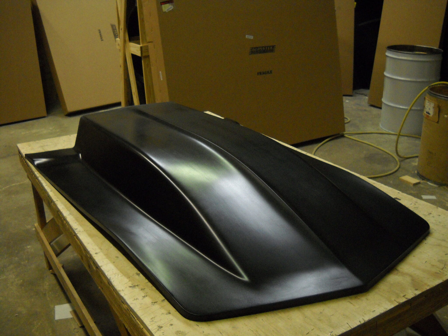 1973-1982 Corvette 6" Extended Cowl Induction Bolt-On Fiberglass Hood - Glasstek H1266 product image
