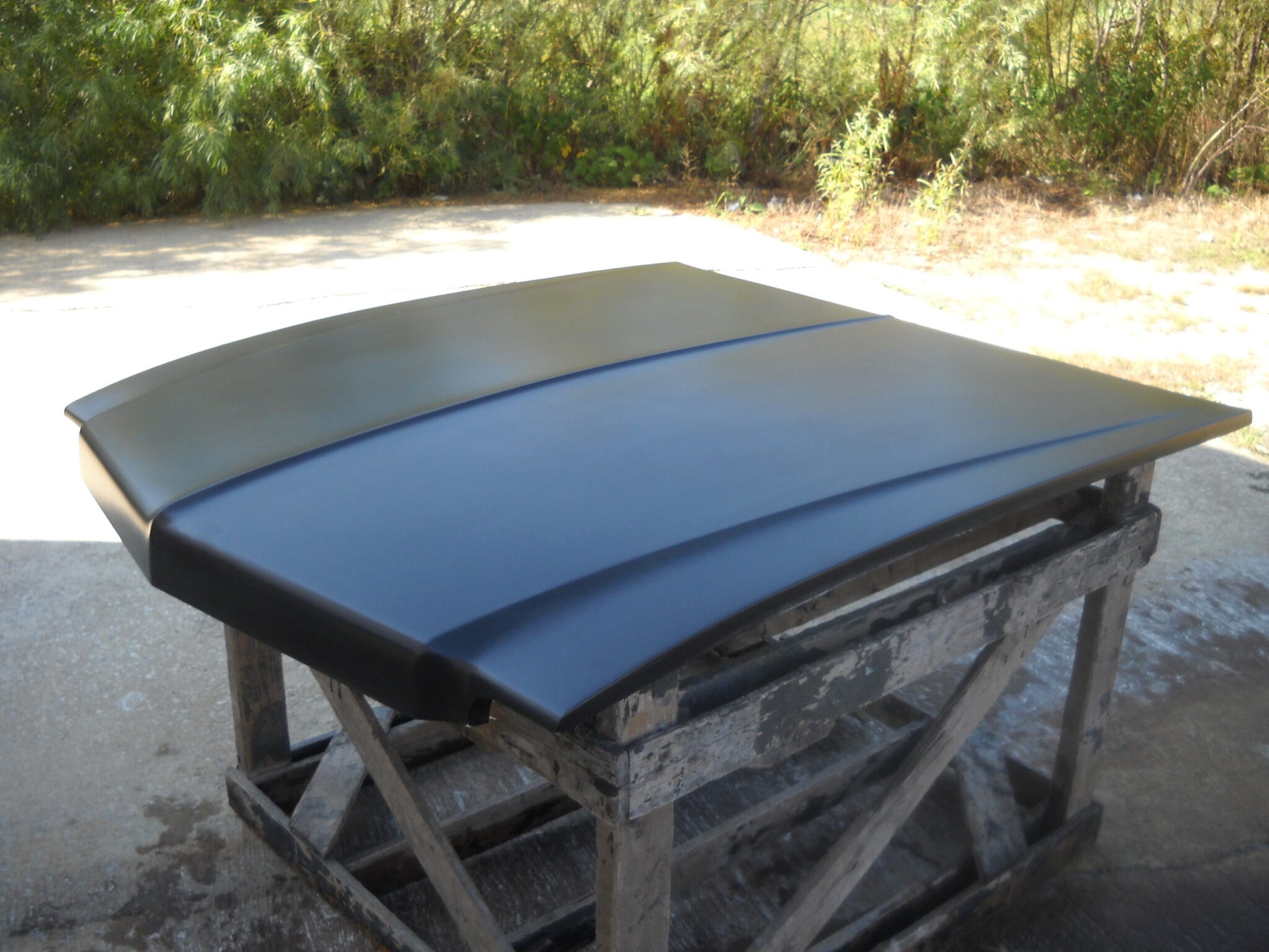 1975-1976 Skylark Stock Flat Bolt-On Fiberglass Hood (75 Apollo) - Glasstek H5022 product image