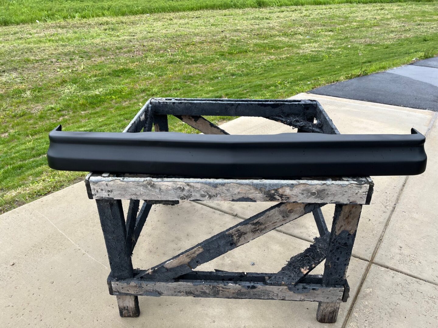 1975-1981 Monza Single Headlight Rear Fiberglass Bumper (Chrome Style) - Glasstek B1051 product image