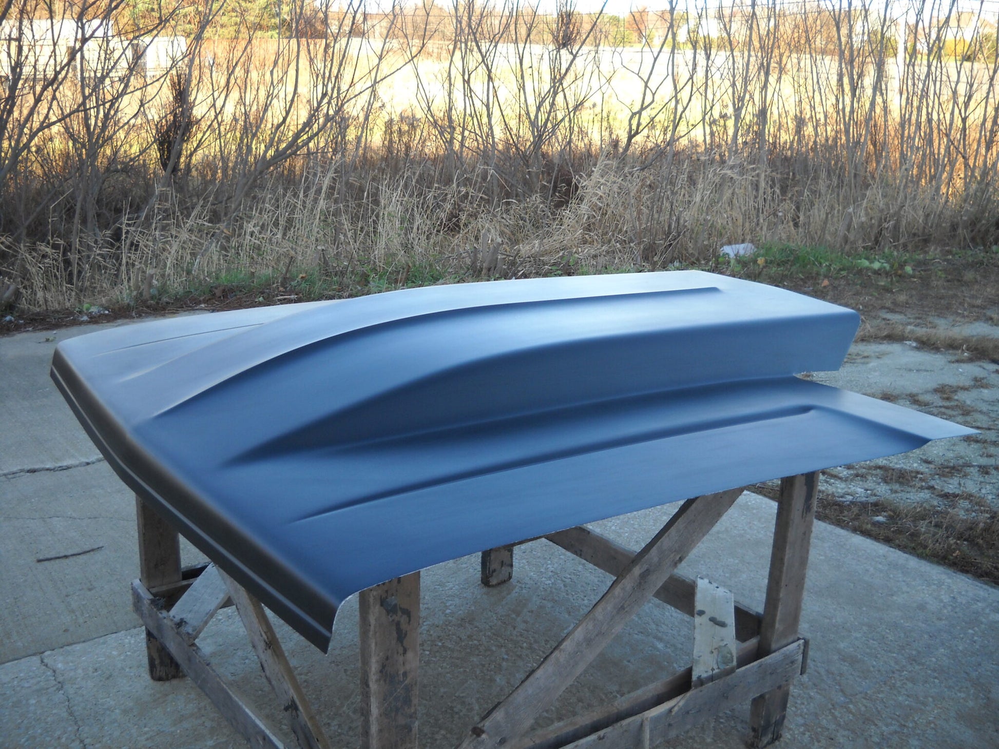 1982-1993 S-10 / S-15 Extended 4" Cowl Induction Pin-On Fiberglass Hood With Cowl Panel - Glasstek H1270 product image